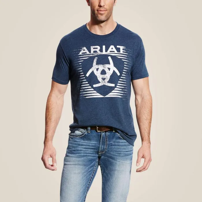 Men TShirts and Polos Ariat Shade Tee TShirt Navy Heather