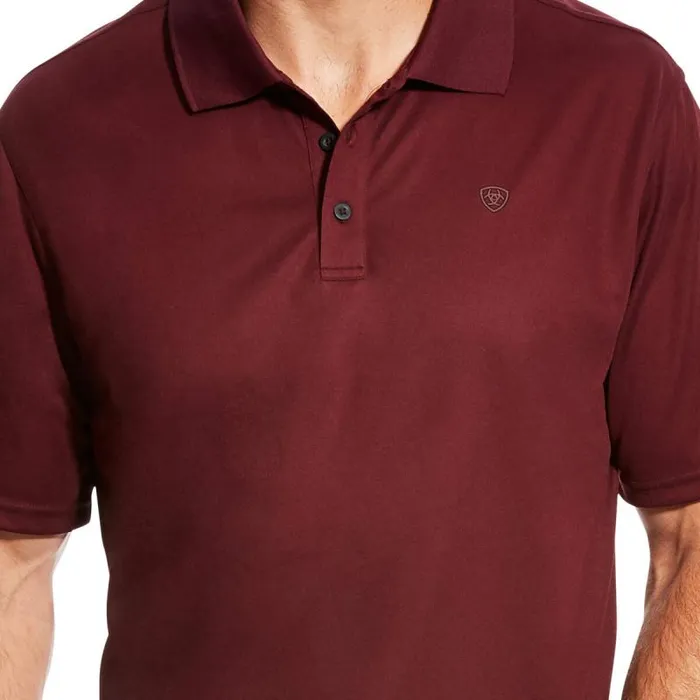 Men TShirts and Polos Ariat TEK Polo Maroon Men TShirts and Polos Ariat TEK Polo Maroon