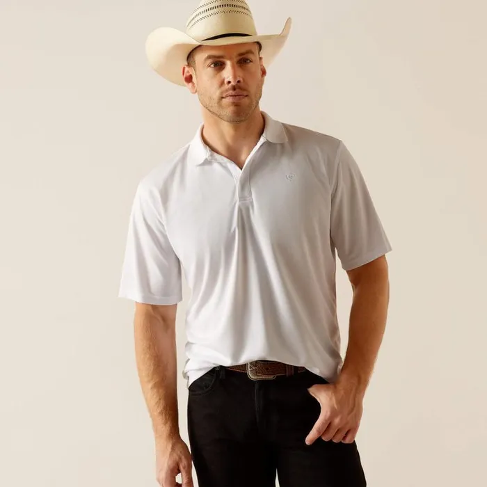 Men TShirts and Polos Ariat TEK Polo White