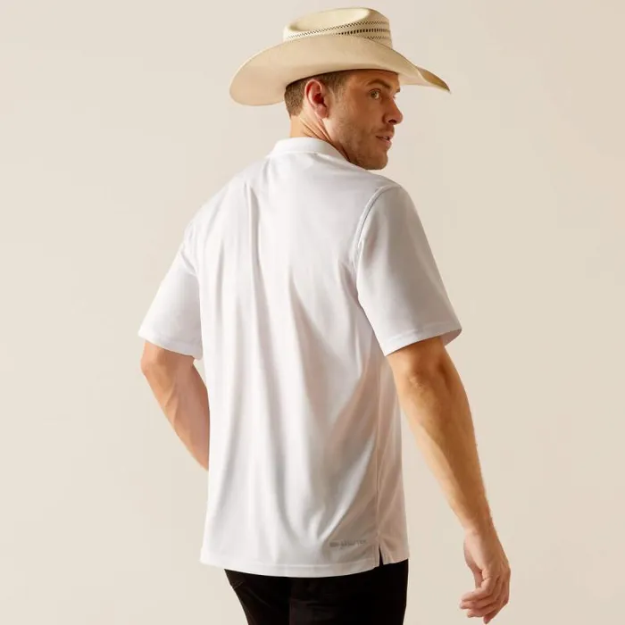 Men TShirts and Polos Ariat TEK Polo White Men TShirts and Polos Ariat TEK Polo White