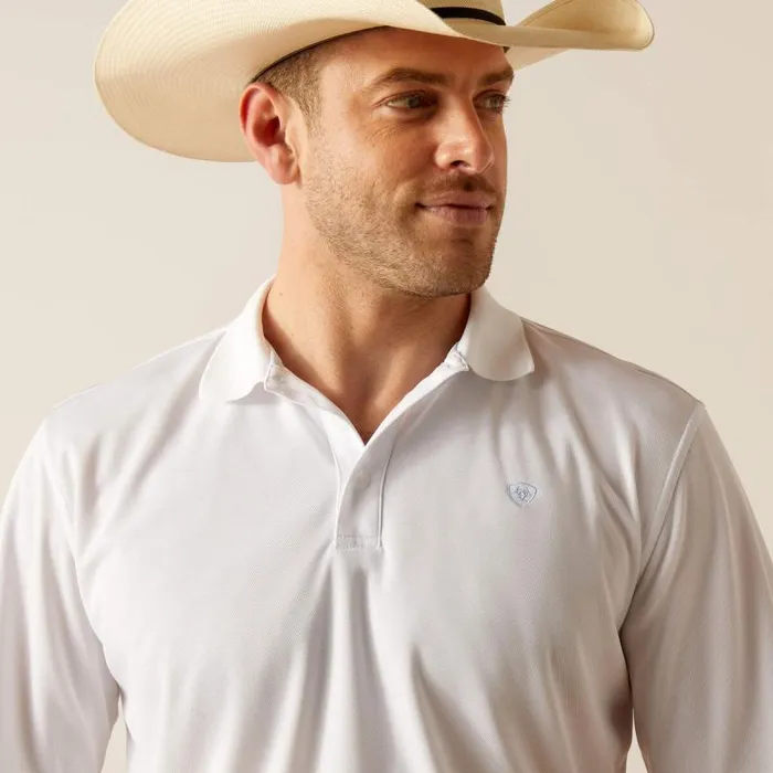 Men TShirts and Polos Ariat TEK Polo White Men TShirts and Polos Ariat TEK Polo White