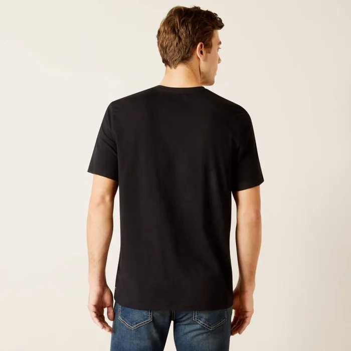 Men TShirts and Polos Ariat Vertical Logo TShirt Blackgray Men TShirts and Polos Ariat Vertical Logo TShirt Blackgray