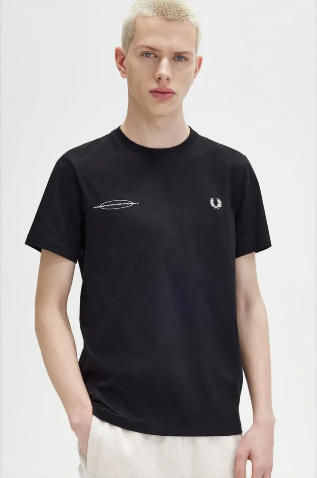 Men TShirts Fred Perry Advantage Perry TShirt Black