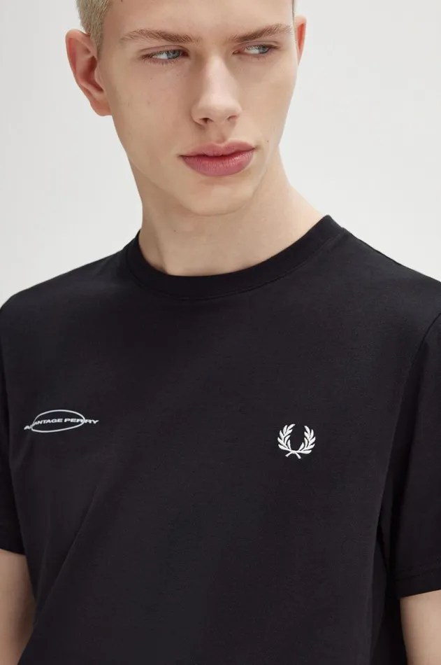 Men TShirts Fred Perry Advantage Perry TShirt Black