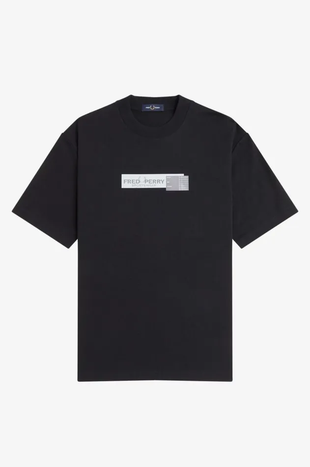 Men TShirts Fred Perry Archive Graphic TShirt Black