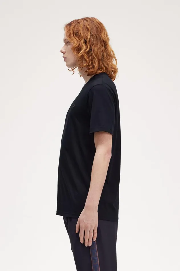 Men TShirts Fred Perry Crew Neck TShirt Navycarrington Brick