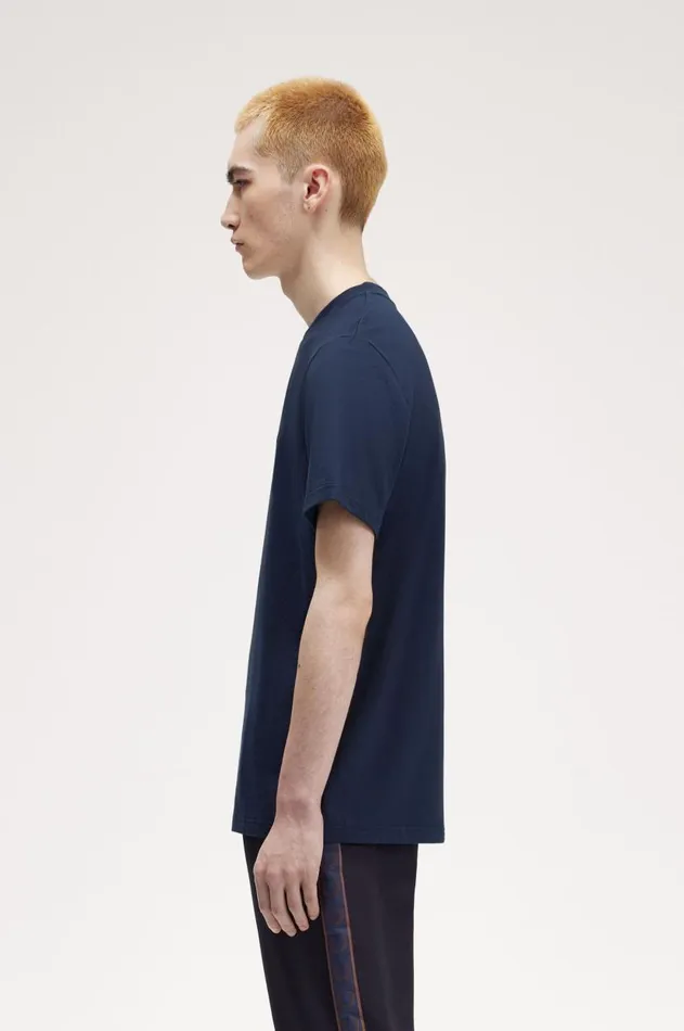 Men TShirts Fred Perry Embroidered TShirt Dark Carbon