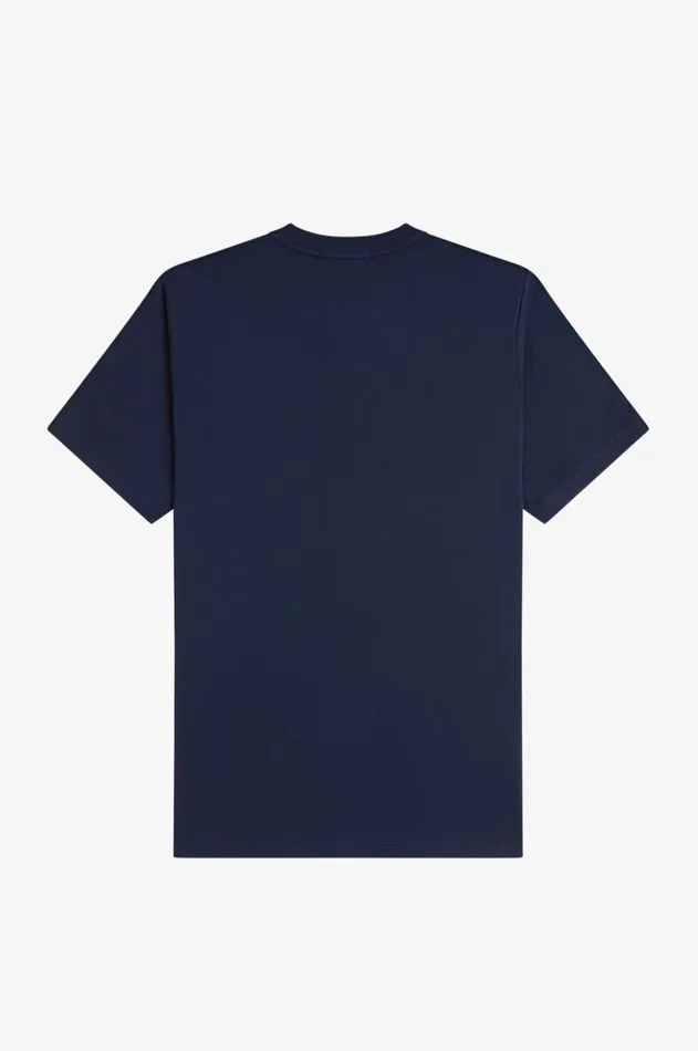 Men TShirts Fred Perry Embroidered TShirt Dark Carbon