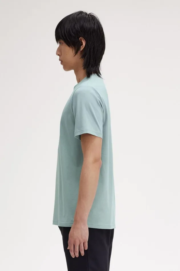 Men TShirts Fred Perry Embroidered TShirt Silver Blue