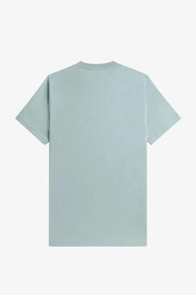 Men TShirts Fred Perry Embroidered TShirt Silver Blue