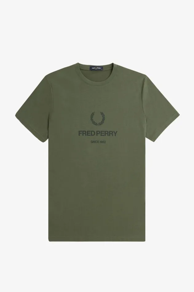 Men TShirts Fred Perry Fred Perry Graphic TShirt Laurel Wreath Green