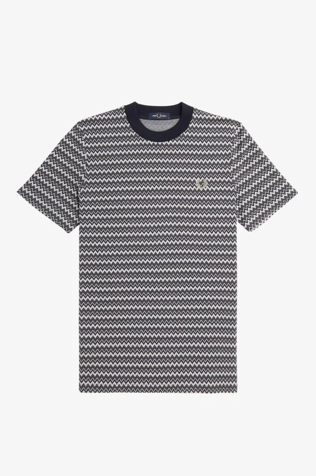 Men TShirts Fred Perry Jacquard TShirt Navy