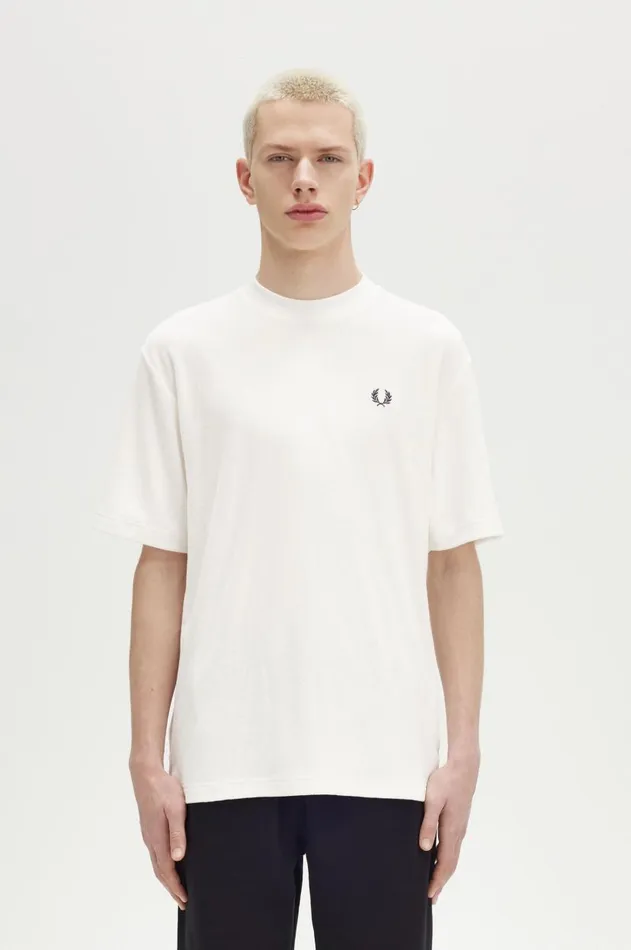 Men TShirts Fred Perry Relaxed Towelling TShirt Snow White