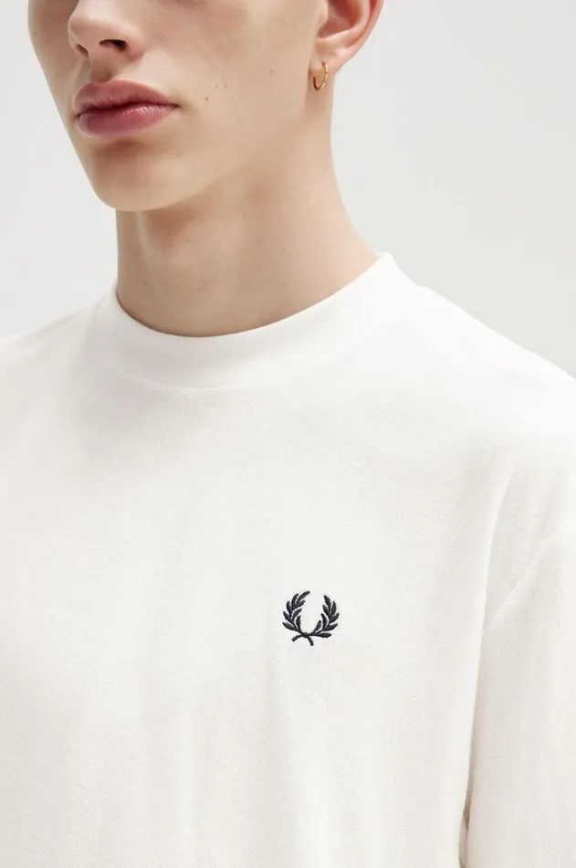 Men TShirts Fred Perry Relaxed Towelling TShirt Snow White