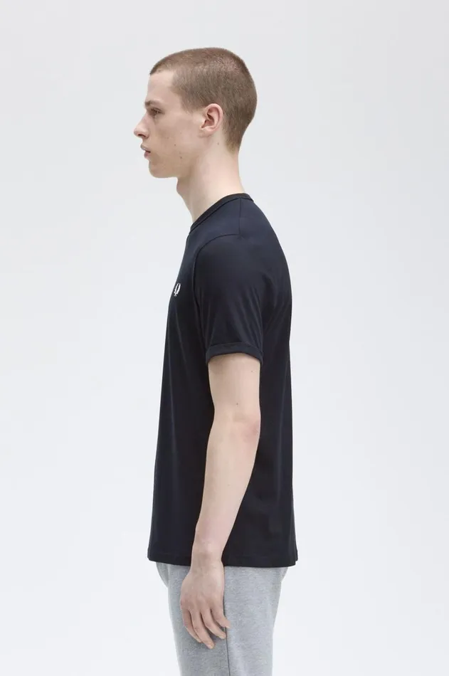 Men TShirts Fred Perry Ringer TShirt Navy
