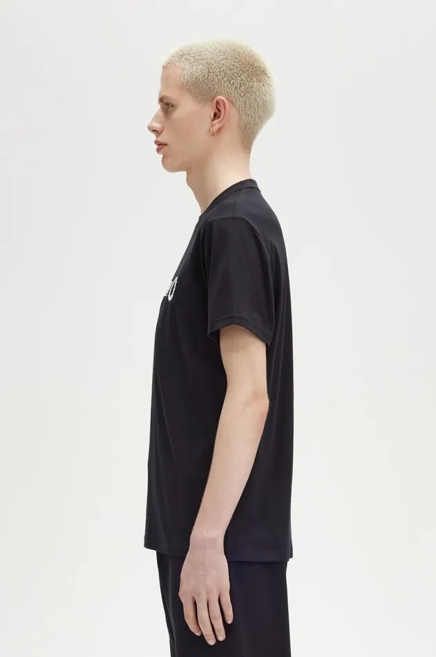 Men TShirts Fred Perry Split Graphic TShirt Black