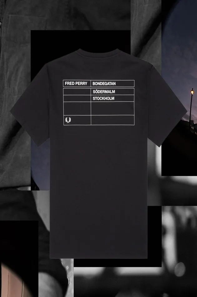 Men TShirts Fred Perry Stockholm Ringer TShirt Black