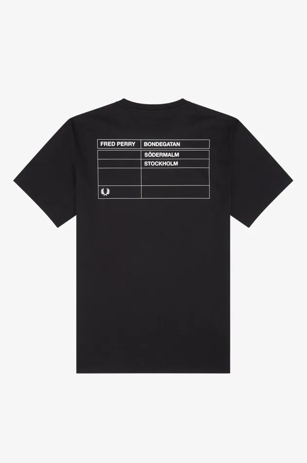 Men TShirts Fred Perry Stockholm Ringer TShirt Black