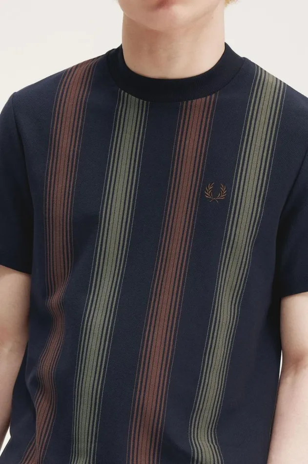Men TShirts Fred Perry Stripe TShirt Navy