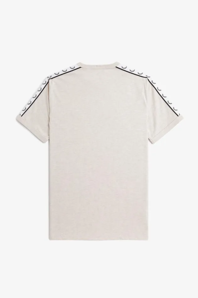 Men TShirts Fred Perry Taped Ringer TShirt Porridge Marl