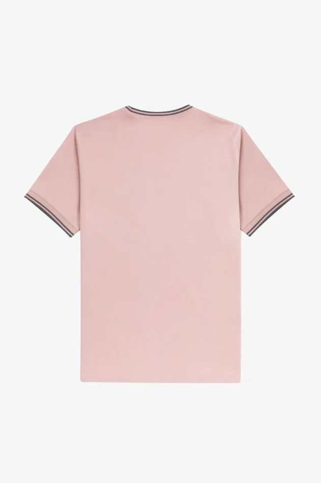 Men TShirts Fred Perry Twin Tipped TShirt Dusty Rose Pinkblack