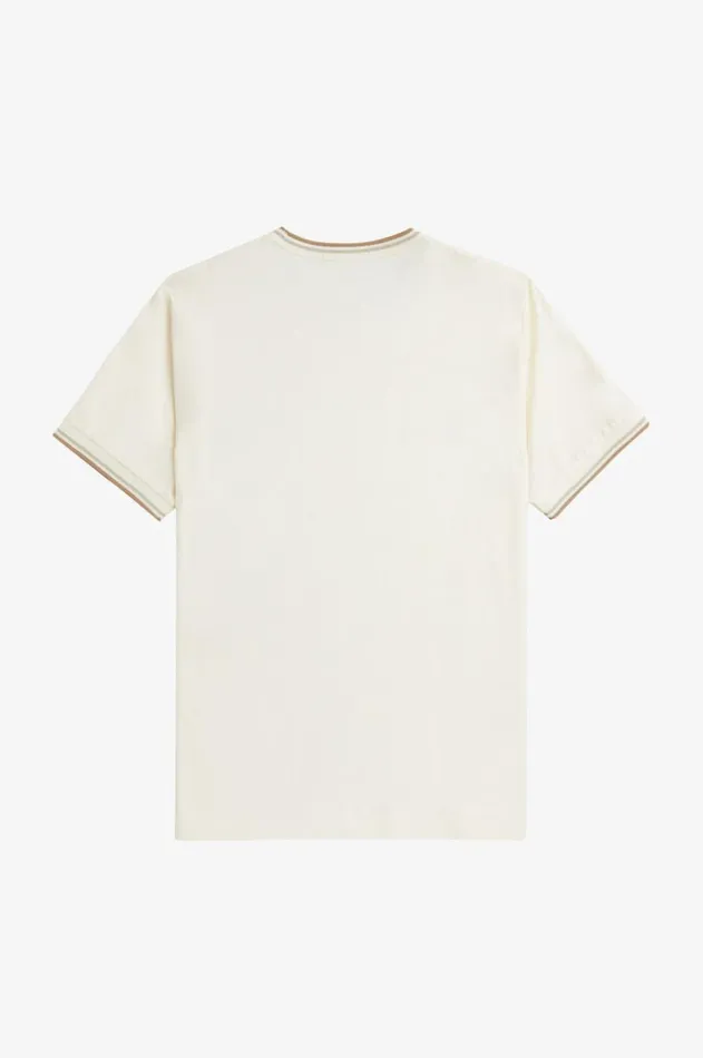 Men TShirts Fred Perry Twin Tipped TShirt Ecruoatmealwarm Stone
