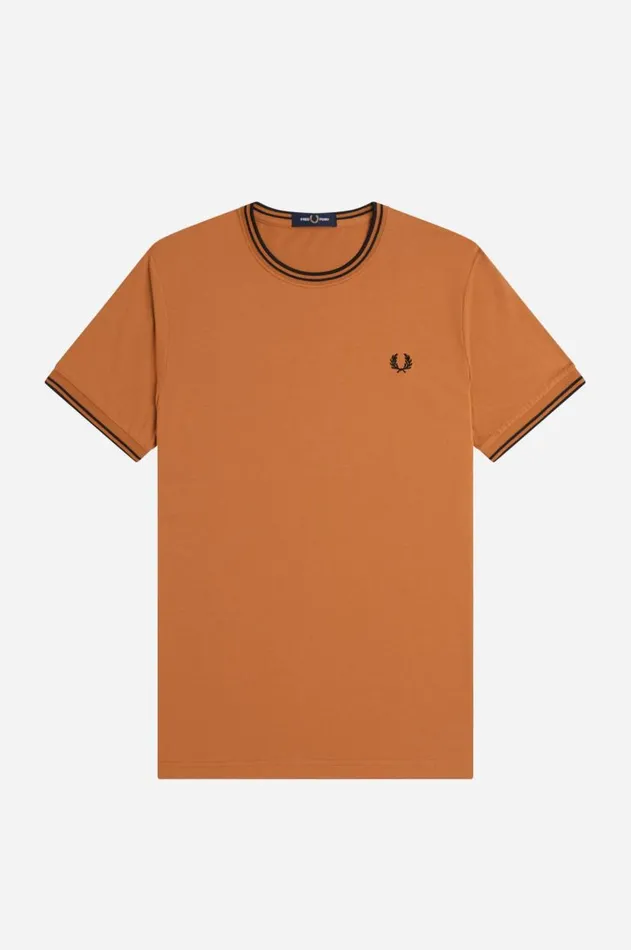 Men TShirts Fred Perry Twin Tipped TShirt Marmaladeblack