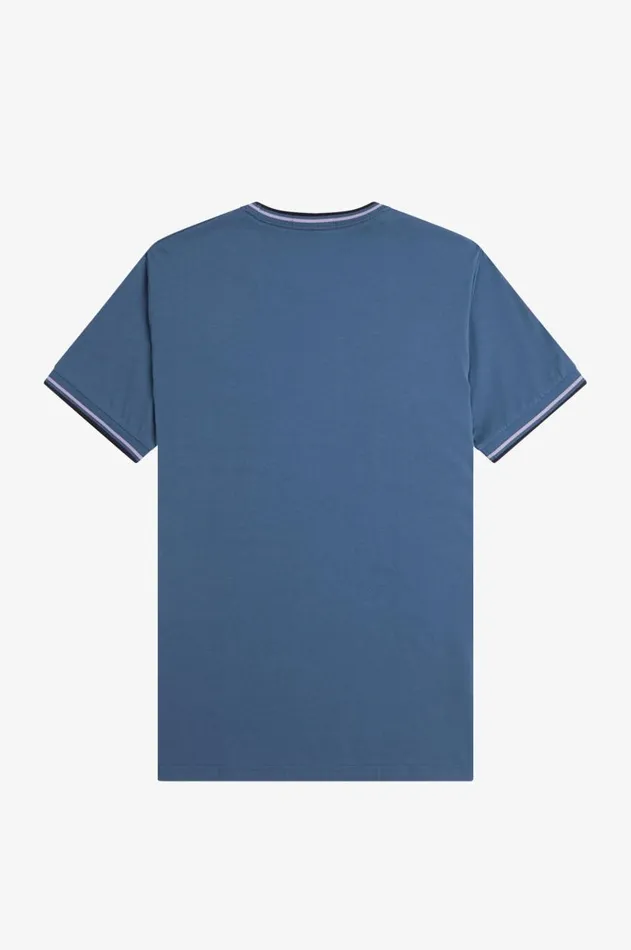 Men TShirts Fred Perry Twin Tipped TShirt Midnight Blueultra Violetnavy