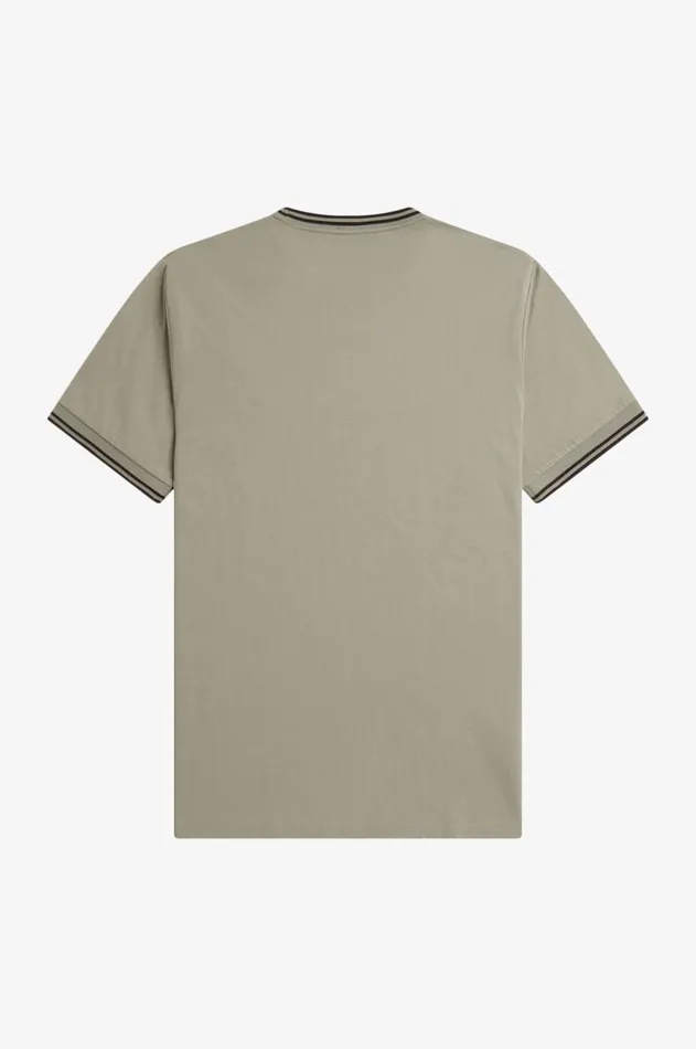 Men TShirts Fred Perry Twin Tipped TShirt Warm Greycarrington Brick