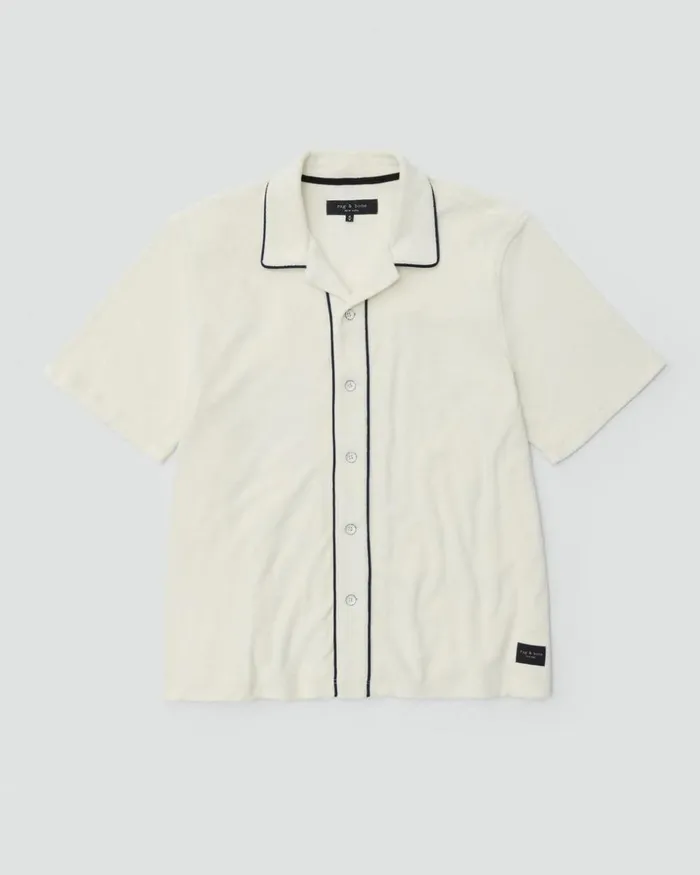 Men TShirts Rag 038 Bone Avery Toweling Shirt Ivory