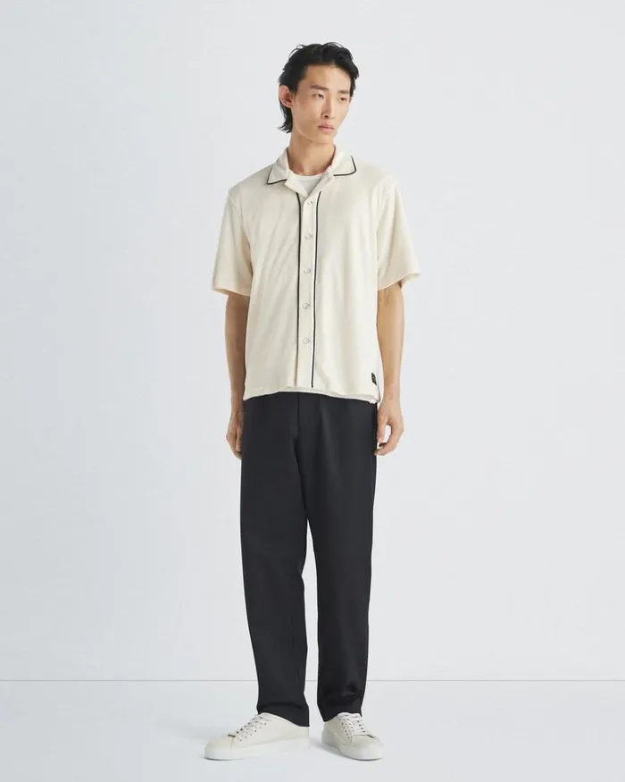 Men TShirts Rag 038 Bone Avery Toweling Shirt Ivory