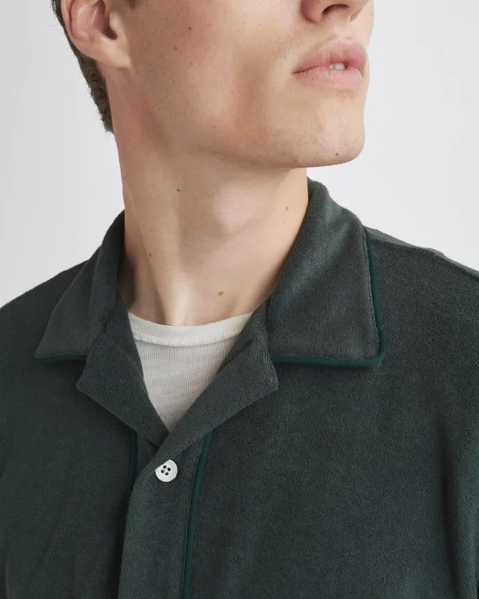 Men TShirts Rag 038 Bone Avery Toweling Shirt Shadow Green