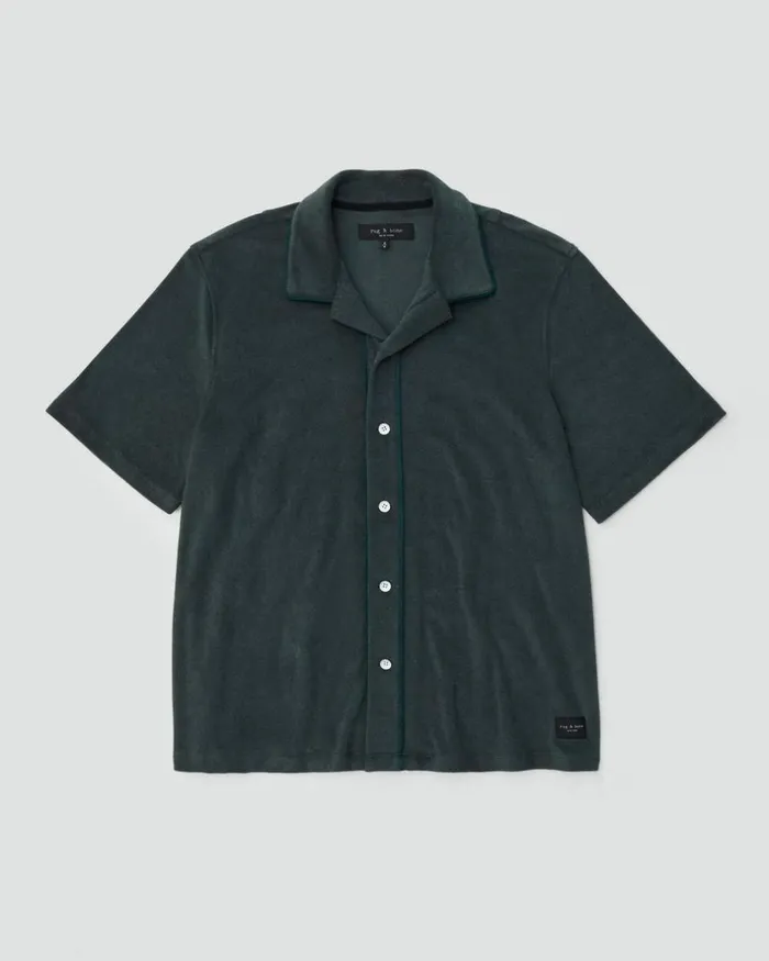 Men TShirts Rag 038 Bone Avery Toweling Shirt Shadow Green