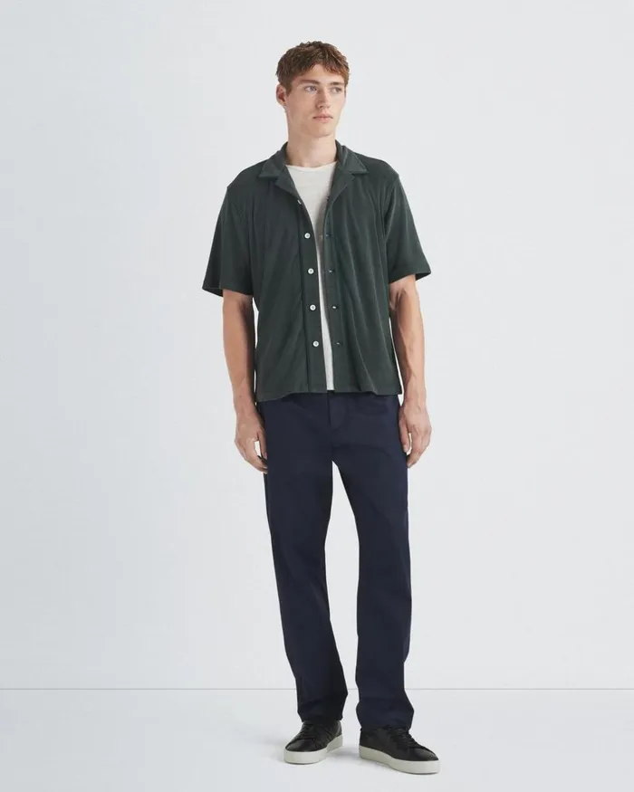 Men TShirts Rag 038 Bone Avery Toweling Shirt Shadow Green