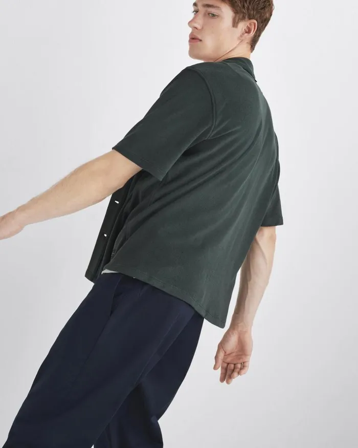 Men TShirts Rag 038 Bone Avery Toweling Shirt Shadow Green