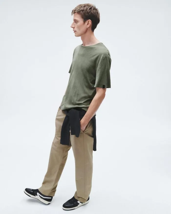 Men TShirts Rag 038 Bone Banks Double Faced Short Sleeve Tee Lichen