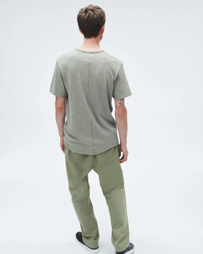 Men TShirts Rag 038 Bone Classic Flame Tee Dark Mint