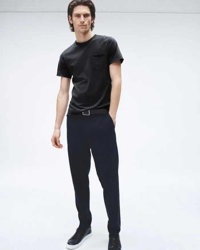 Men TShirts Rag 038 Bone Miles Principal Jersey Tee Dark Grey