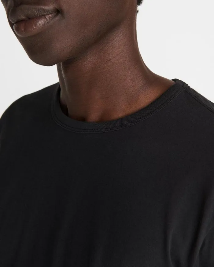 Men TShirts Rag 038 Bone Pratt Principal Long Sleeve Tee Black