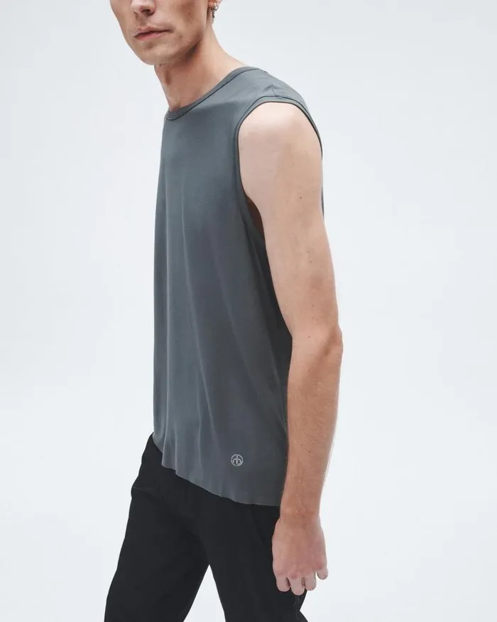 Men TShirts Rag 038 Bone Pursuit Hayden Tank Storm Grey