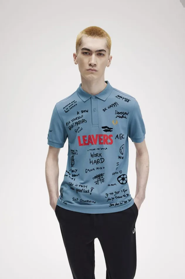 Men The Fred Perry Shirt Fred Perry Leavers Fred Perry Shirt Ash Blue