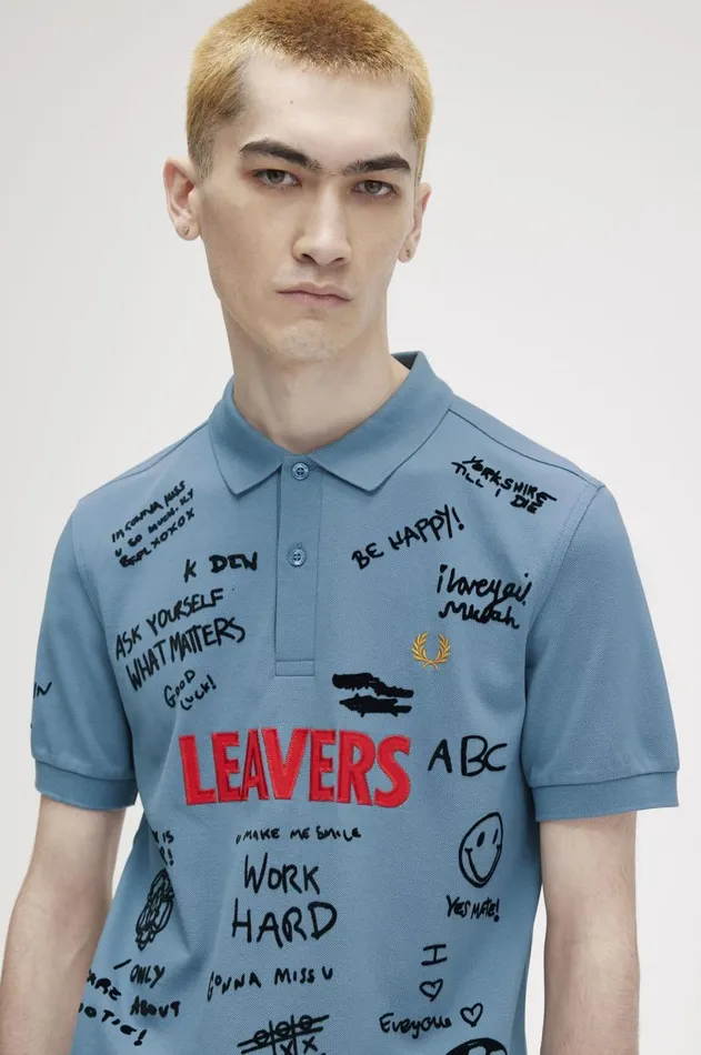 Men The Fred Perry Shirt Fred Perry Leavers Fred Perry Shirt Ash Blue