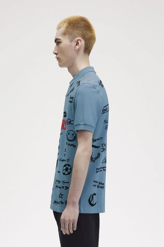 Men The Fred Perry Shirt Fred Perry Leavers Fred Perry Shirt Ash Blue