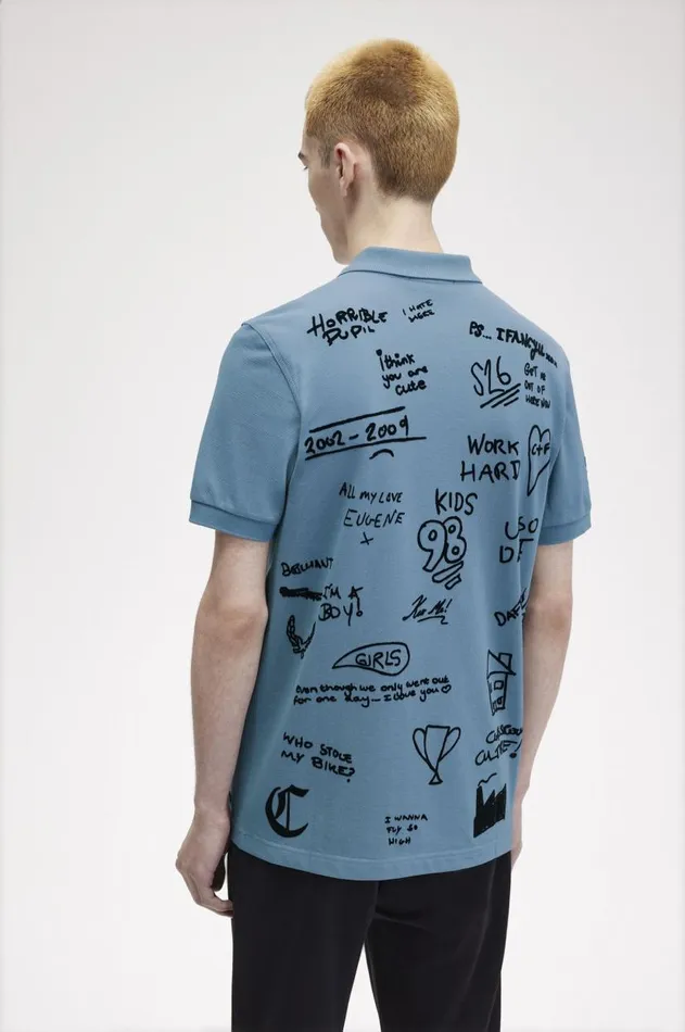 Men The Fred Perry Shirt Fred Perry Leavers Fred Perry Shirt Ash Blue