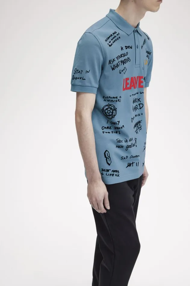 Men The Fred Perry Shirt Fred Perry Leavers Fred Perry Shirt Ash Blue