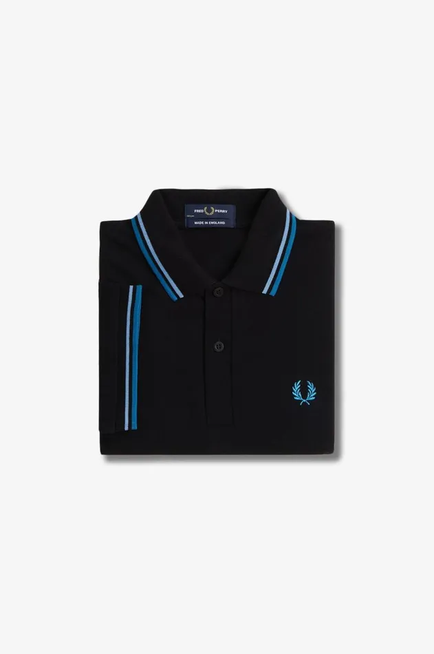Men The Fred Perry Shirt Fred Perry M12 Blackskyrunaway Bay Ocean