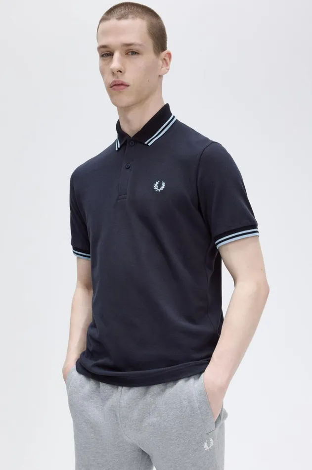 Men The Fred Perry Shirt Fred Perry M12 Navyiceice