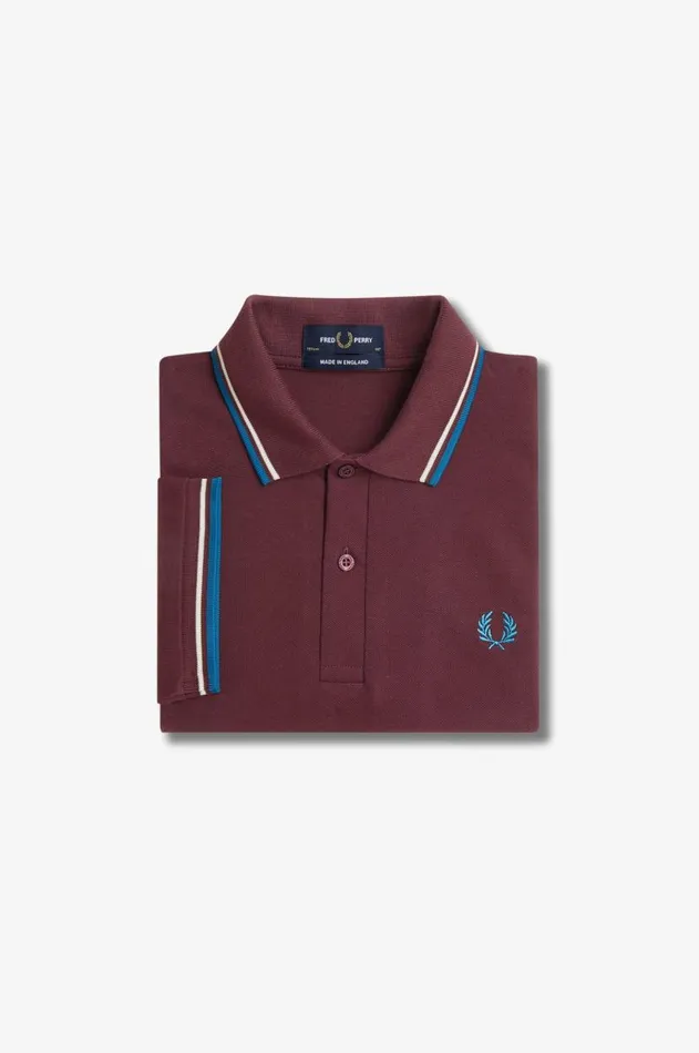 Men The Fred Perry Shirt Fred Perry M12 Oxbloodecrurunaway Bay Ocean