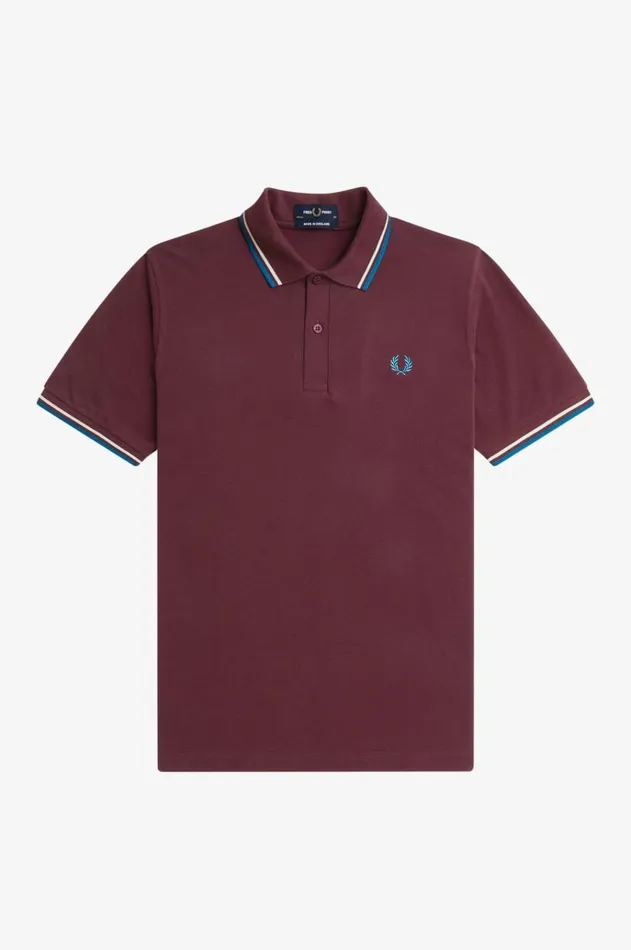Men The Fred Perry Shirt Fred Perry M12 Oxbloodecrurunaway Bay Ocean
