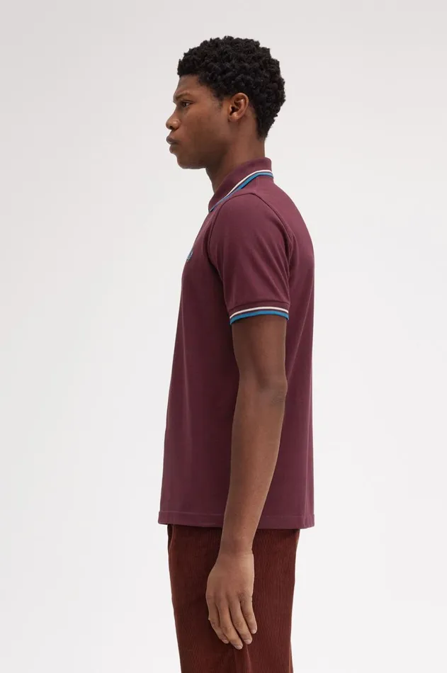 Men The Fred Perry Shirt Fred Perry M12 Oxbloodecrurunaway Bay Ocean